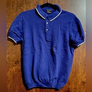 Purple Polo Shirt with White Trim